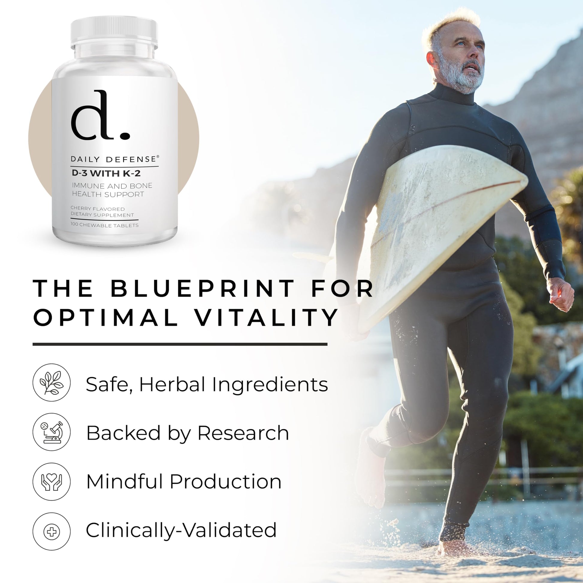 Daily defense vitaminas soporte inmunológico y muscular