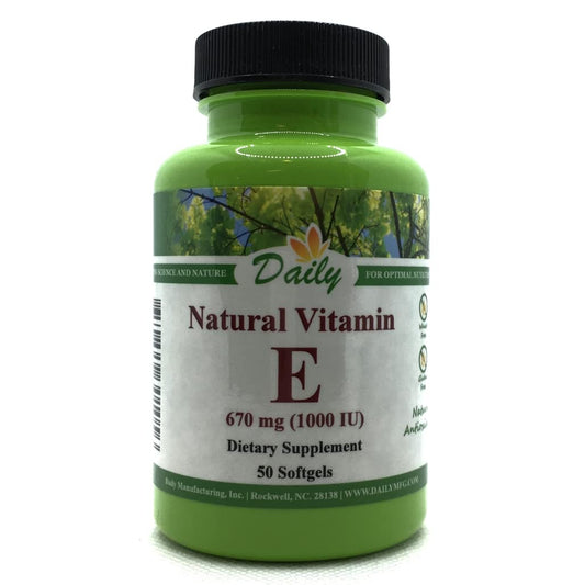 Daily Vitamina E 1000 UI cápsulas blandas botella