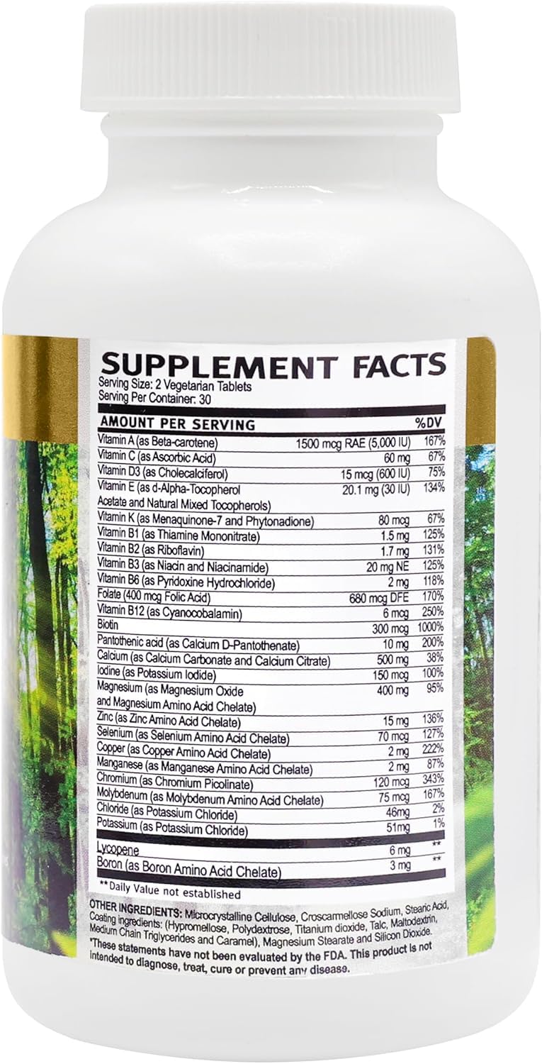 Daily2Tab hechos nutricionales en etiqueta trasera