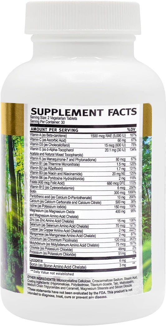 Daily2Tab hechos nutricionales en etiqueta trasera