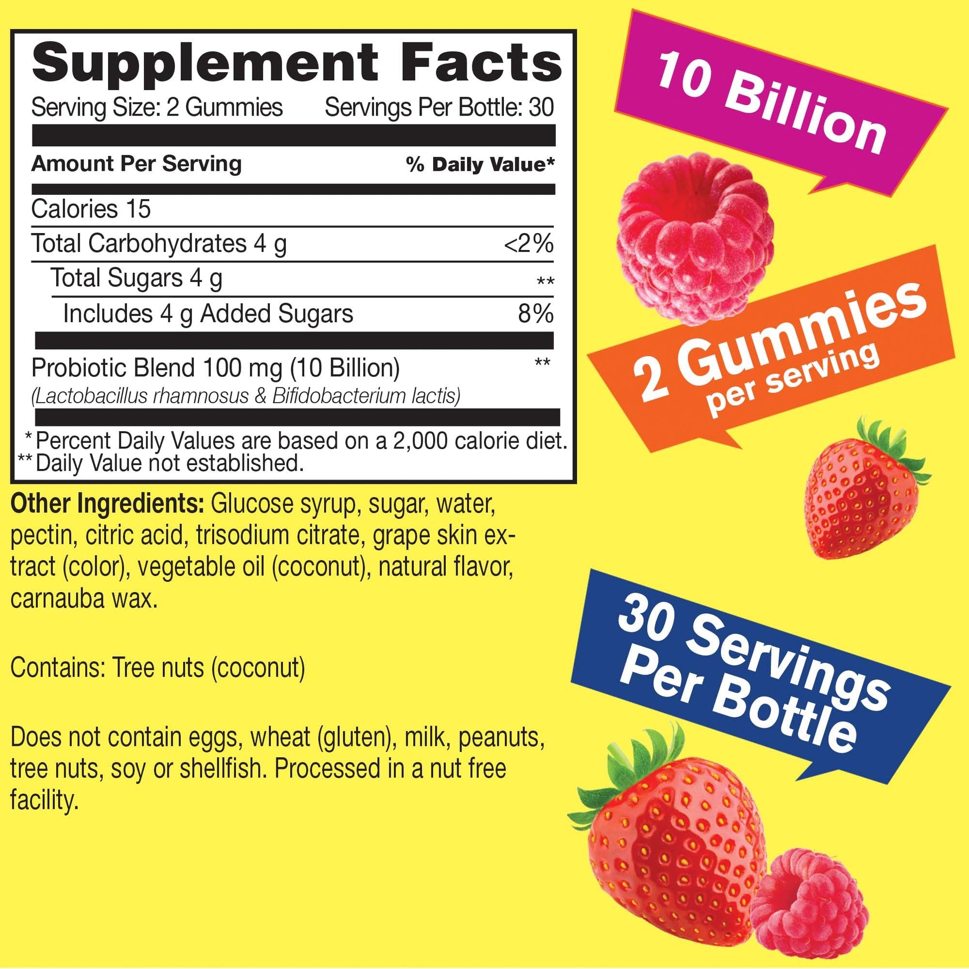 datos nutricionales gomitas WellYeah probióticos