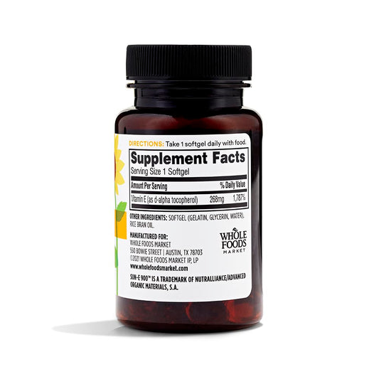 Datos nutricionales de la Vitamina E de girasol