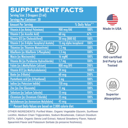 Datos suplementarios de multivitaminas Vitaminally