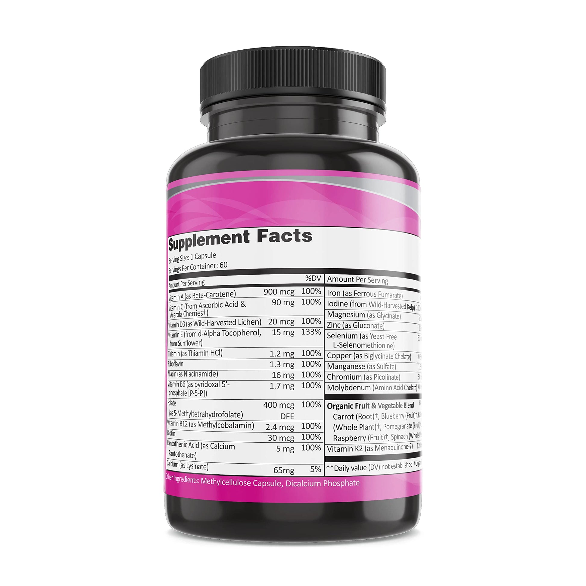 Datos de suplementos de Pure By Nature