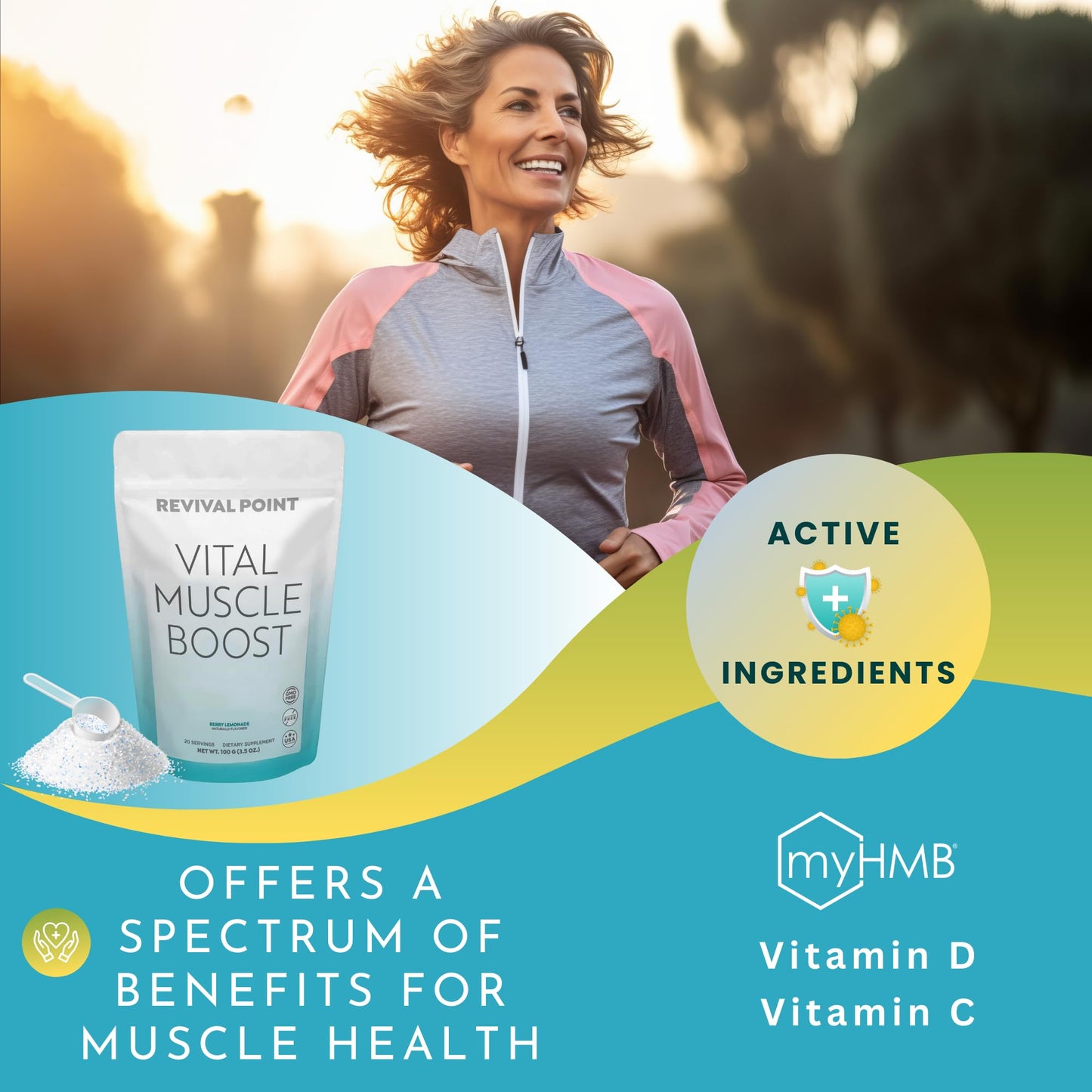 Debajo del paquete Vital Muscle Boost detalles y advertencias