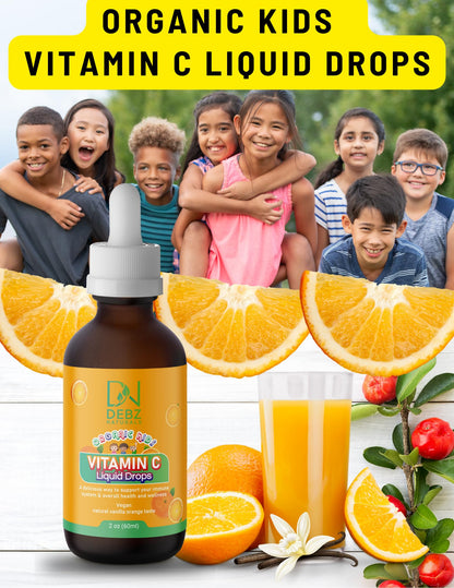 Frasco gotas vitamina c Debz Naturals para niños saludables