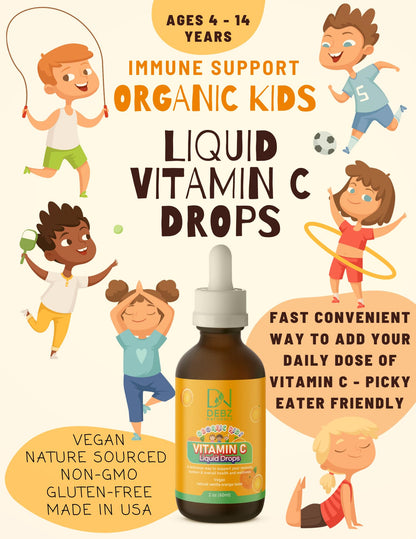 Debz Naturals suplemento niños vitamina c gotas sabor delicioso