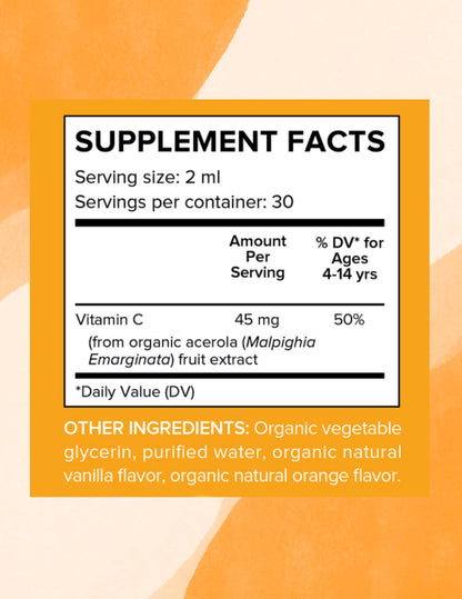 Vitamina c niños Debz Naturals gotas líquidas orgánicas 2 oz