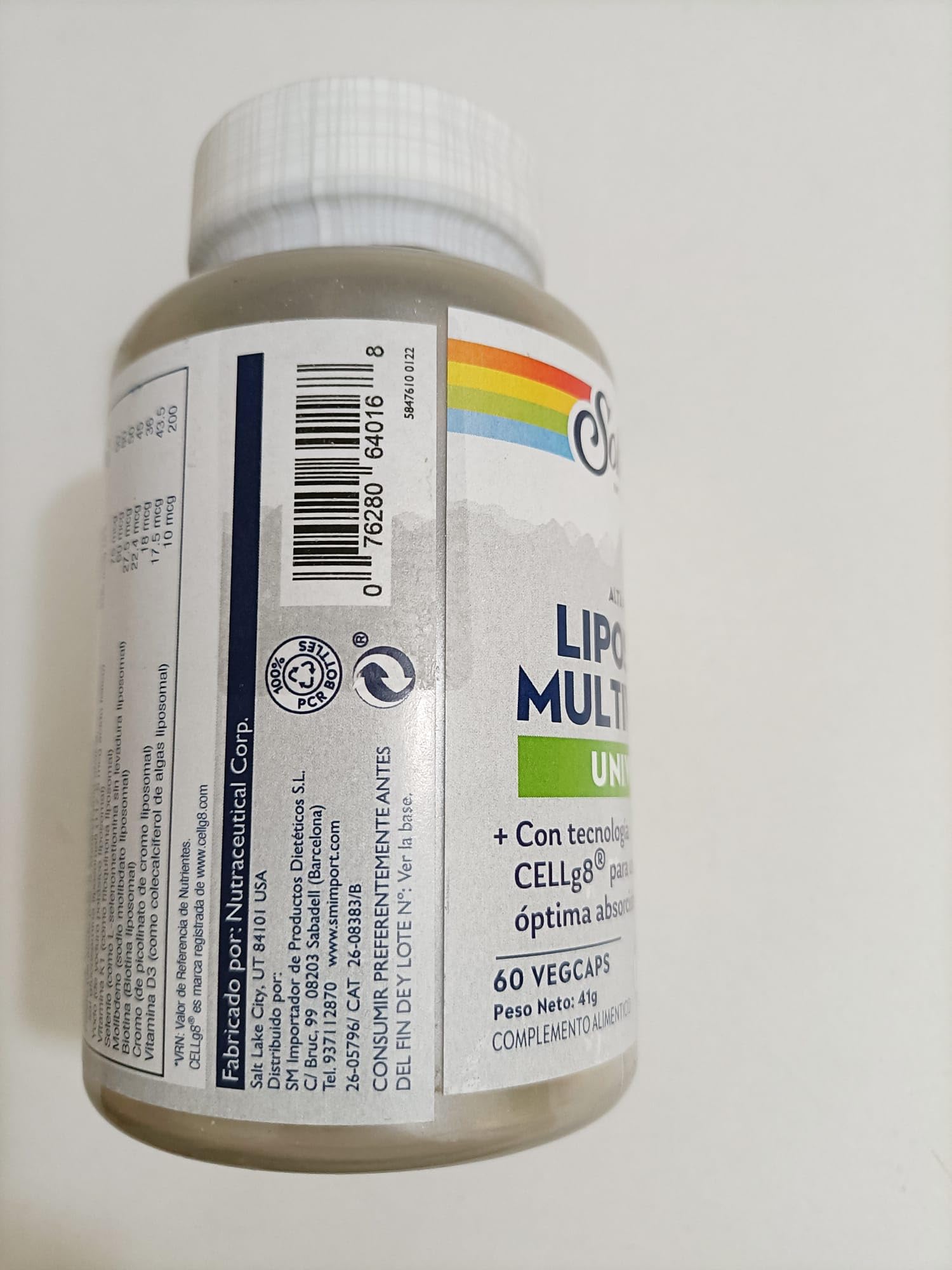 Descripción del producto SOLARAY multivitamínico y beneficios
