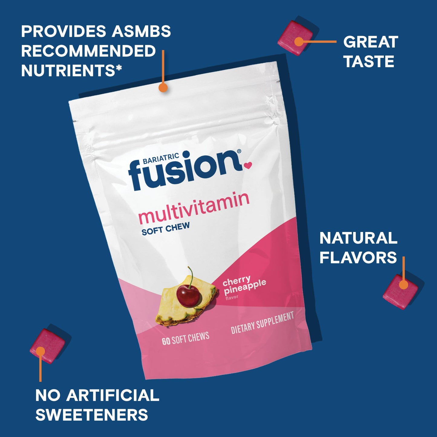 Descripción suplementaria de multivitaminas Bariatric Fusion