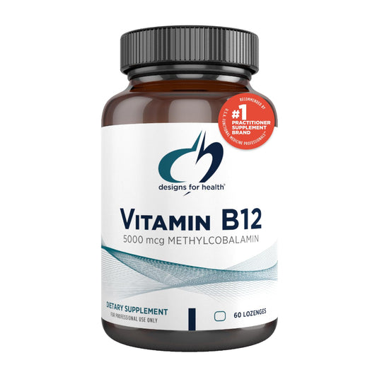 Designs for Health vitamina b12 5000 mcg pastillas veganas sabor baya
