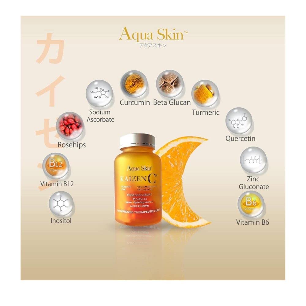 Detalle botella Aqua Skin Kaizen C 10 en 1 vitamina C