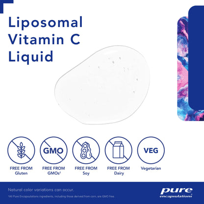 Detalle botella Pure Encapsulations vitamina c apoyo antioxidante