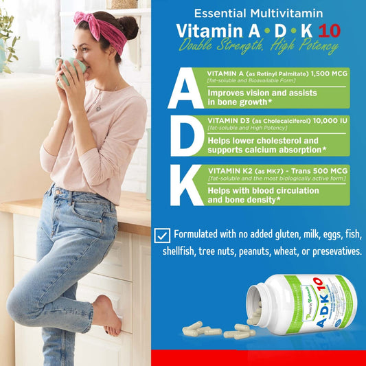 Detalle botella suplemento ADK 10 Power By Naturals