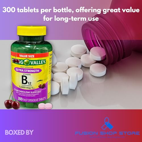 Detalle caja Spring Valley vitamina B12 5000mcg