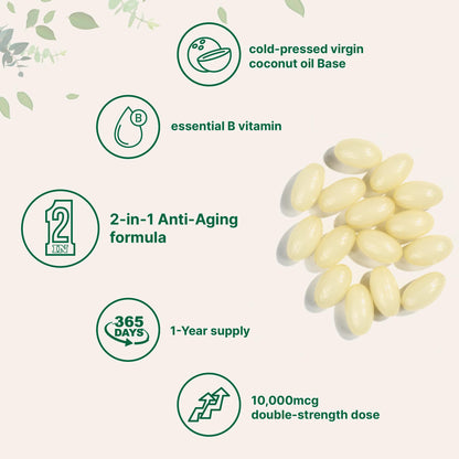 Detalle cápsula blanda Micro Ingredients biotina y ácido hialurónico