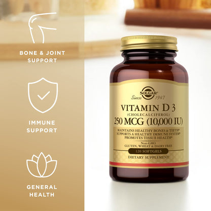 Detalle cápsula blanda vitamina d3 solgar 10000 ui