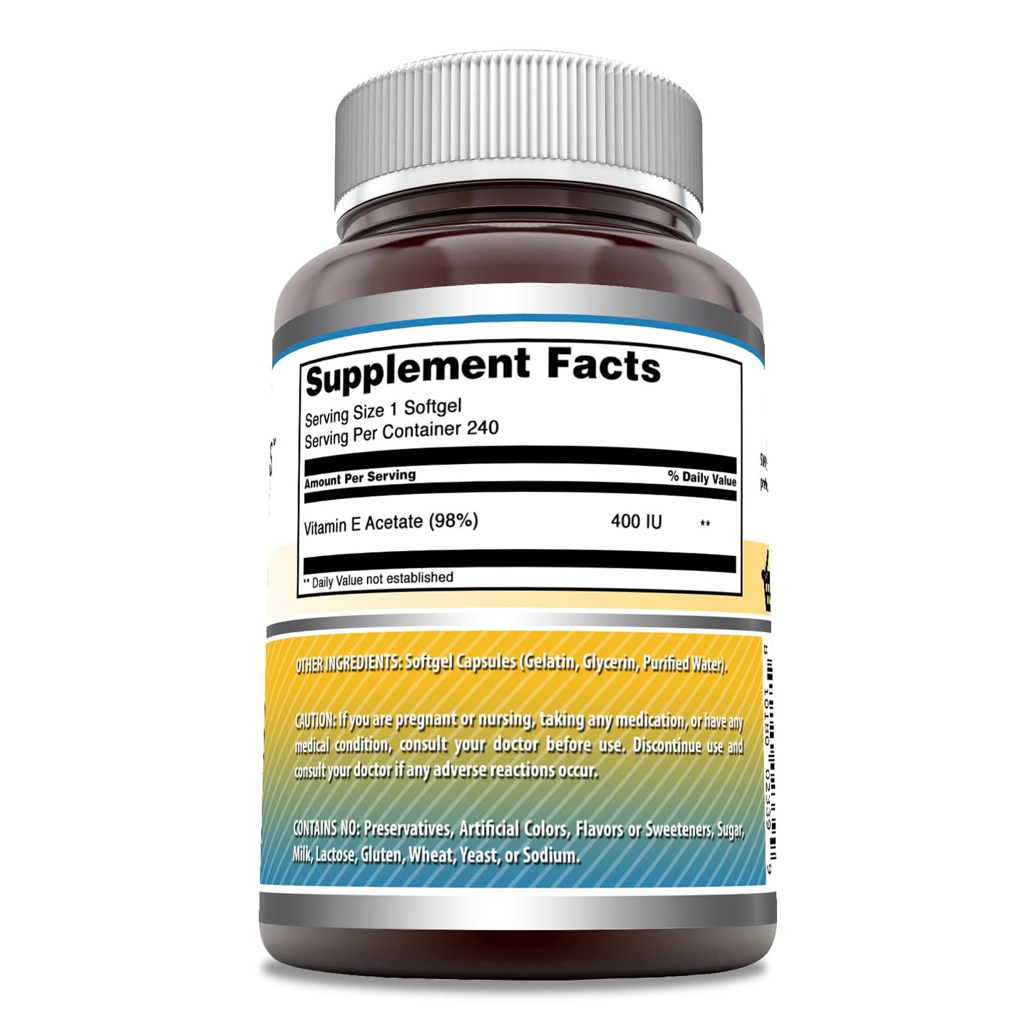 Detalle cápsula blanda vitamina E Amazing Formulas 400 UI