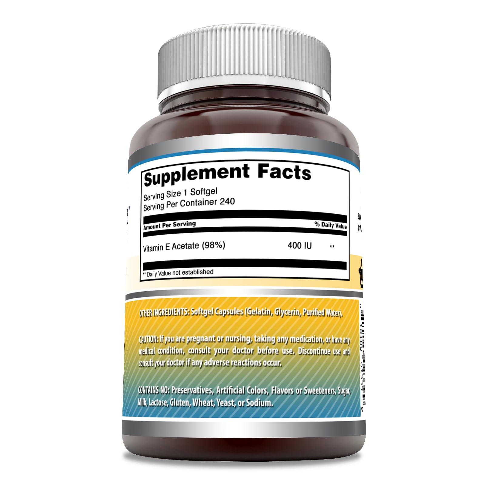 Detalle cápsula blanda vitamina E Amazing Formulas 400 UI