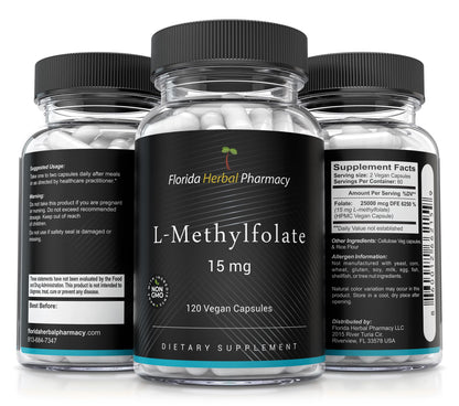 Detalle cápsula Florida Herbal Pharmacy L-metilfolato