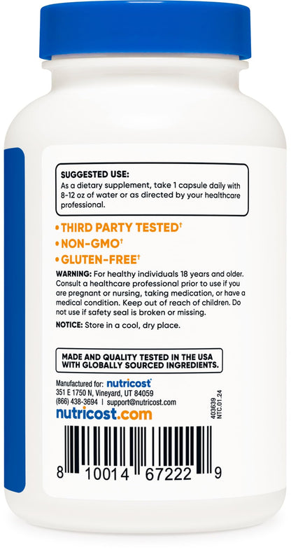 Detalle cápsula Nutricost vitamina b6 p5p