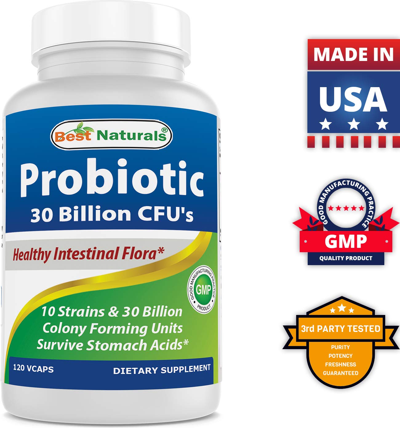 Detalle cápsula vegetariana probiótico Best Naturals