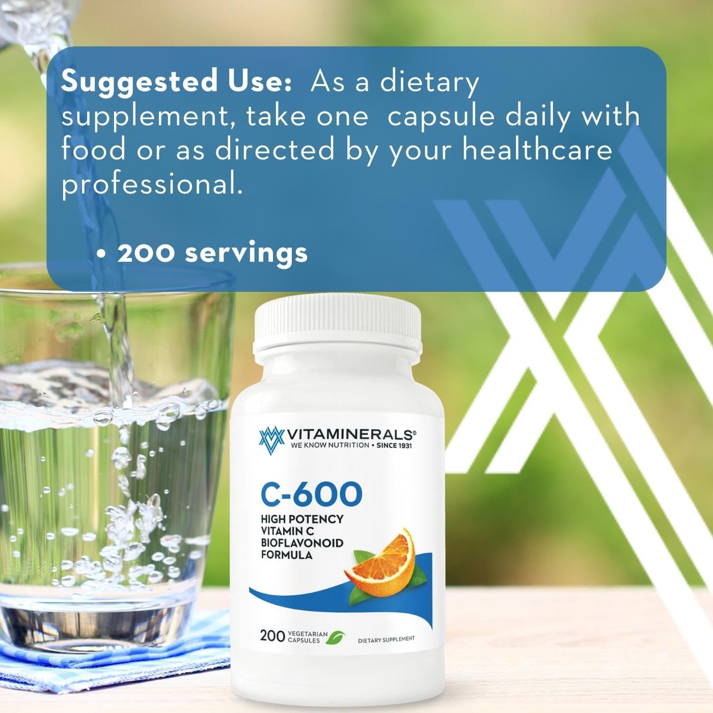 Detalle cápsula Vitaminerals Vitamina C 600 mg