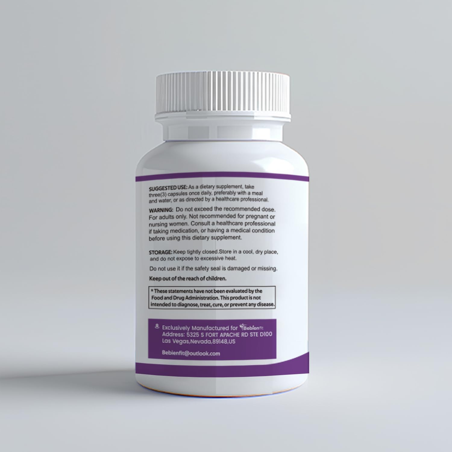 Detalle cápsulas Bebien fit Inositol con Ashwagandha