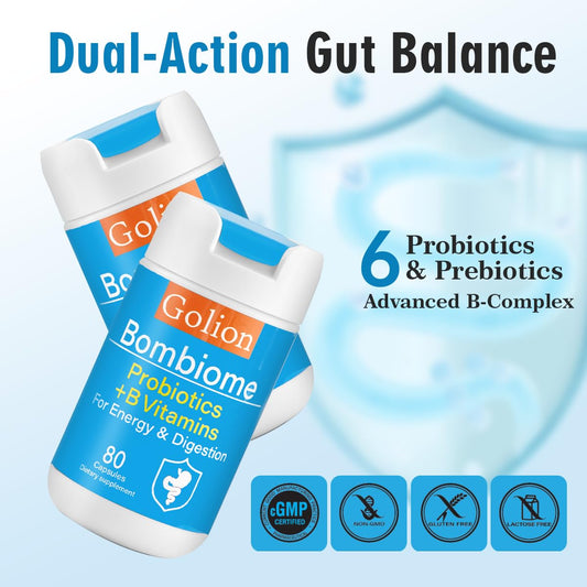 detalle cápsulas Golion Complejo B para energía y salud intestinal