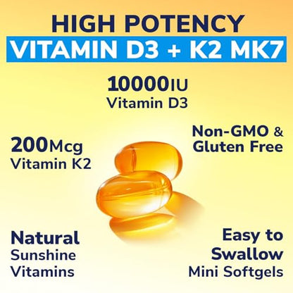 Detalle cápsulas mini softgel vitamina D3 K2