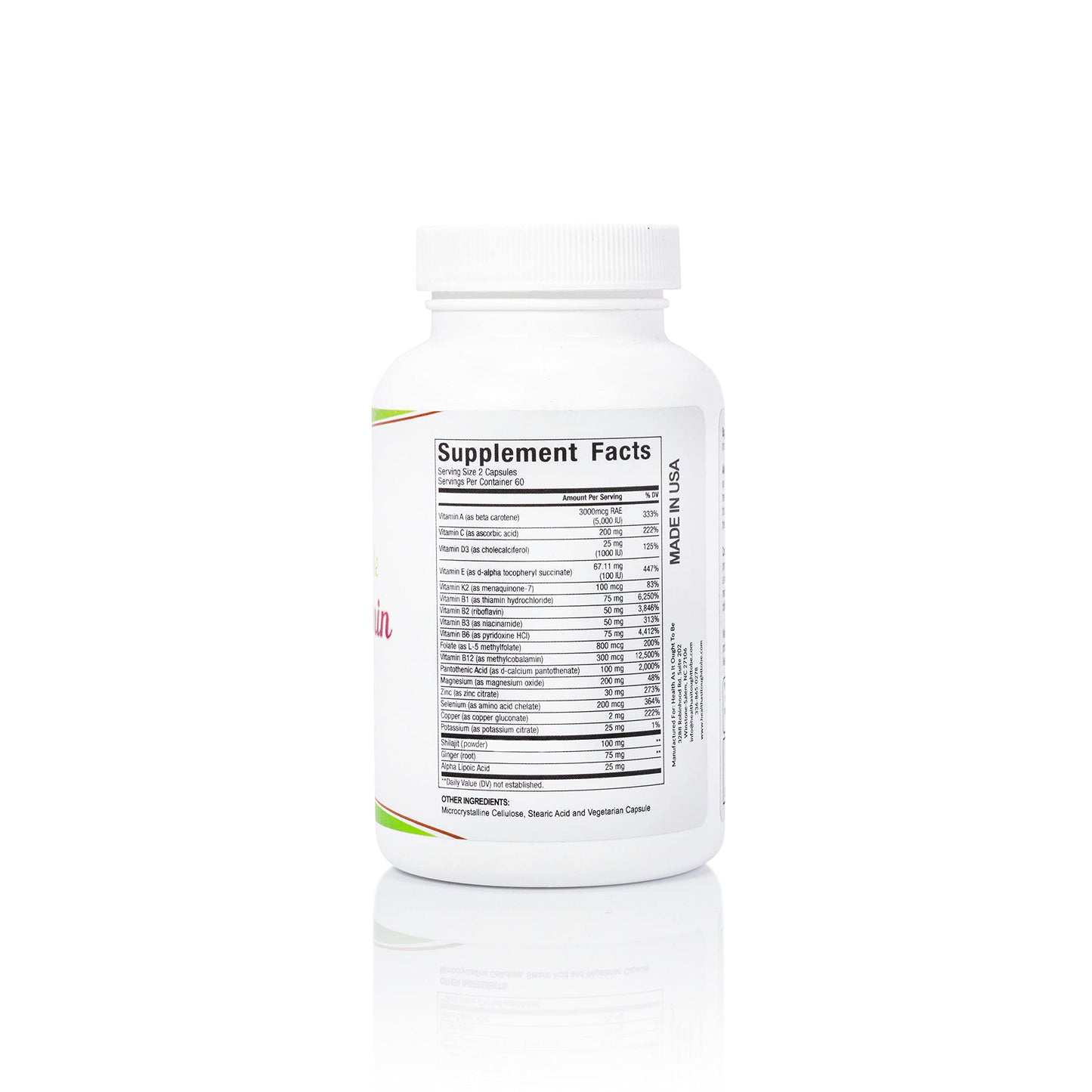 Detalle cápsulas multivitamínico health as it ought to be