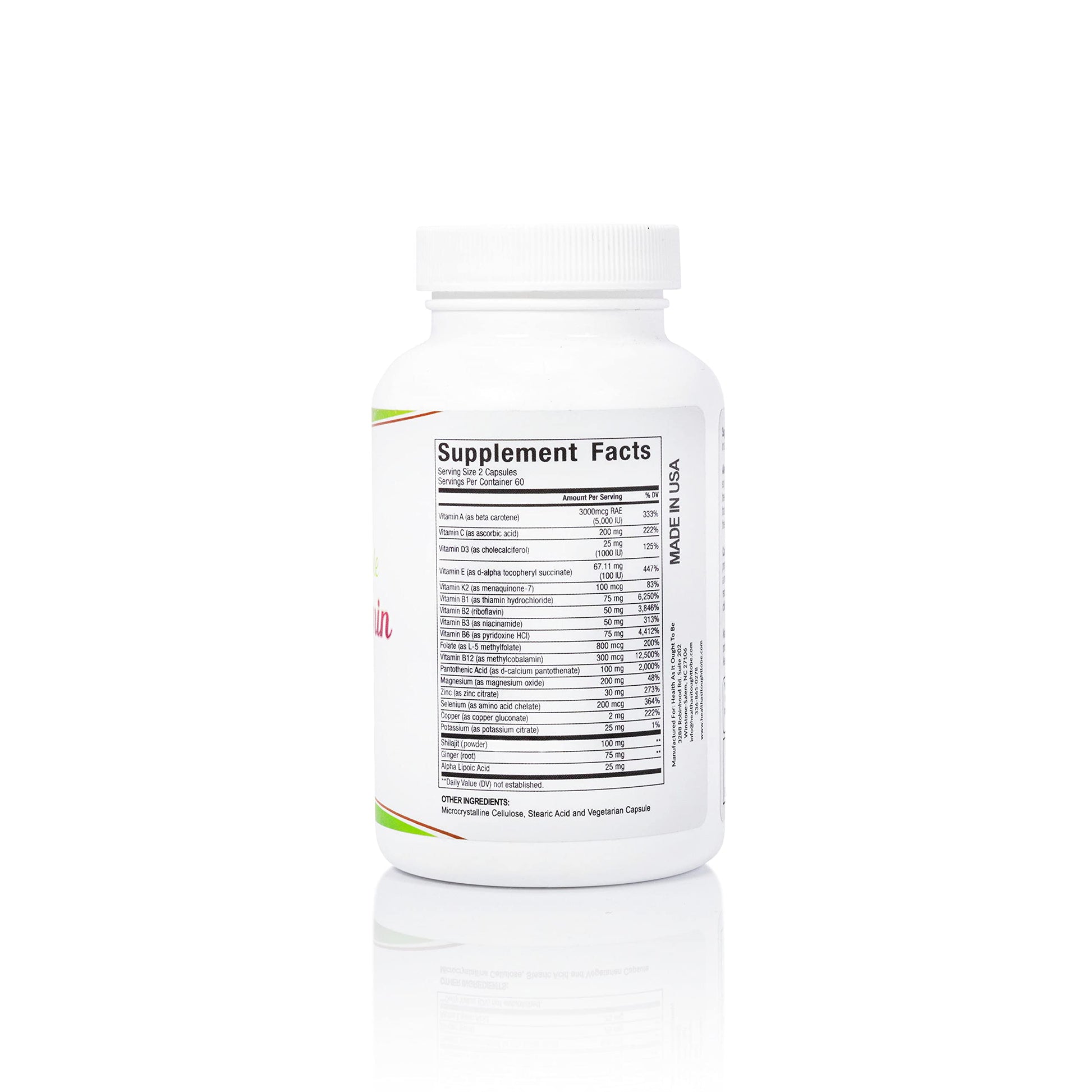 Detalle cápsulas multivitamínico health as it ought to be