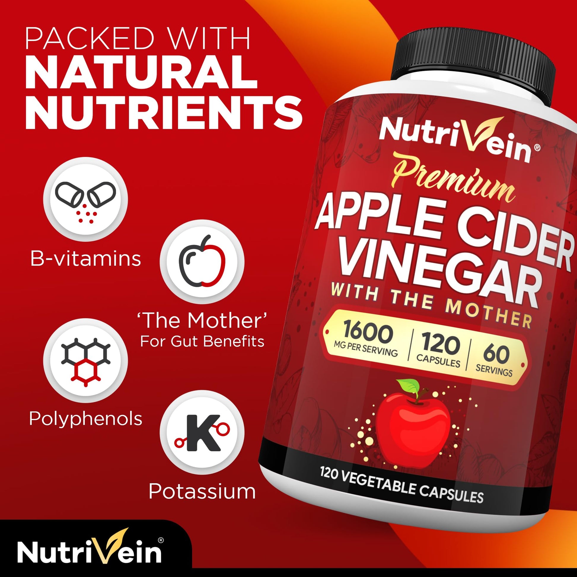 Detalle cápsulas Nutrivein suplemento salud intestinal