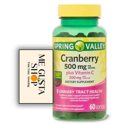 Detalle cápsulas Spring Valley Arándano y Vitamina C 60 unidades