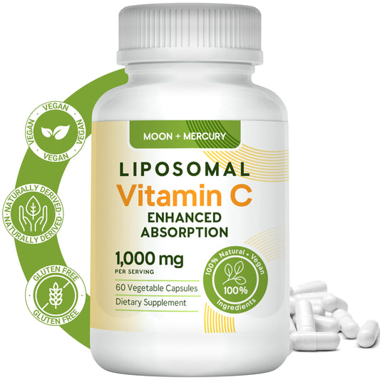 Detalle cápsulas Vitamina C Liposomal Moon + Mercury