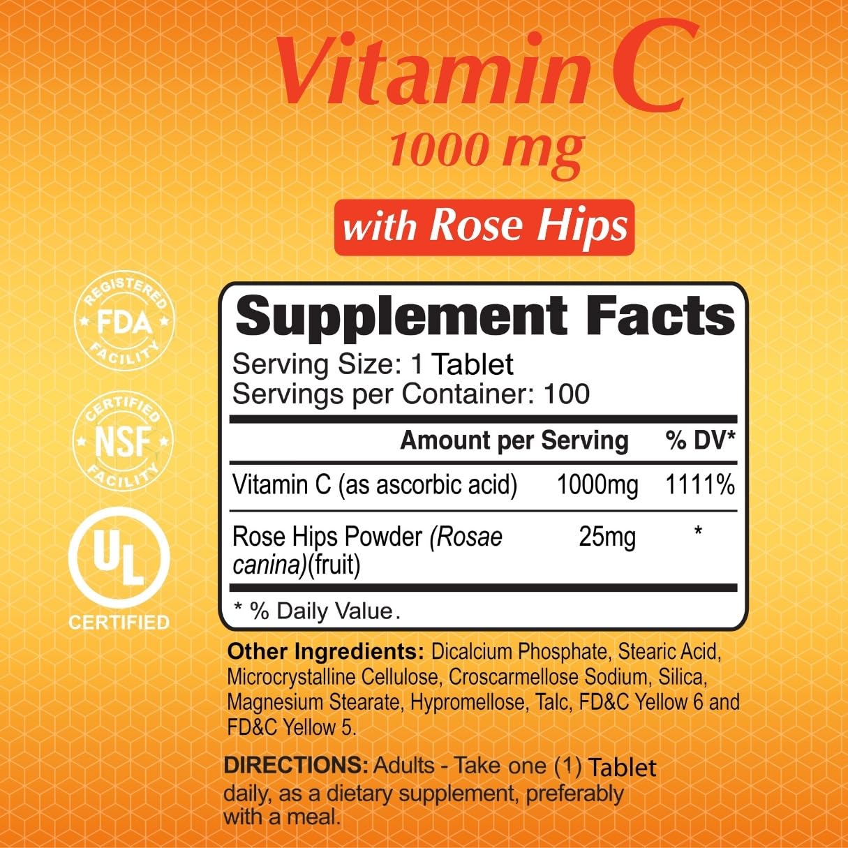 Detalle capsulas vitamina c con rosa mosqueta Alfa Vitamins