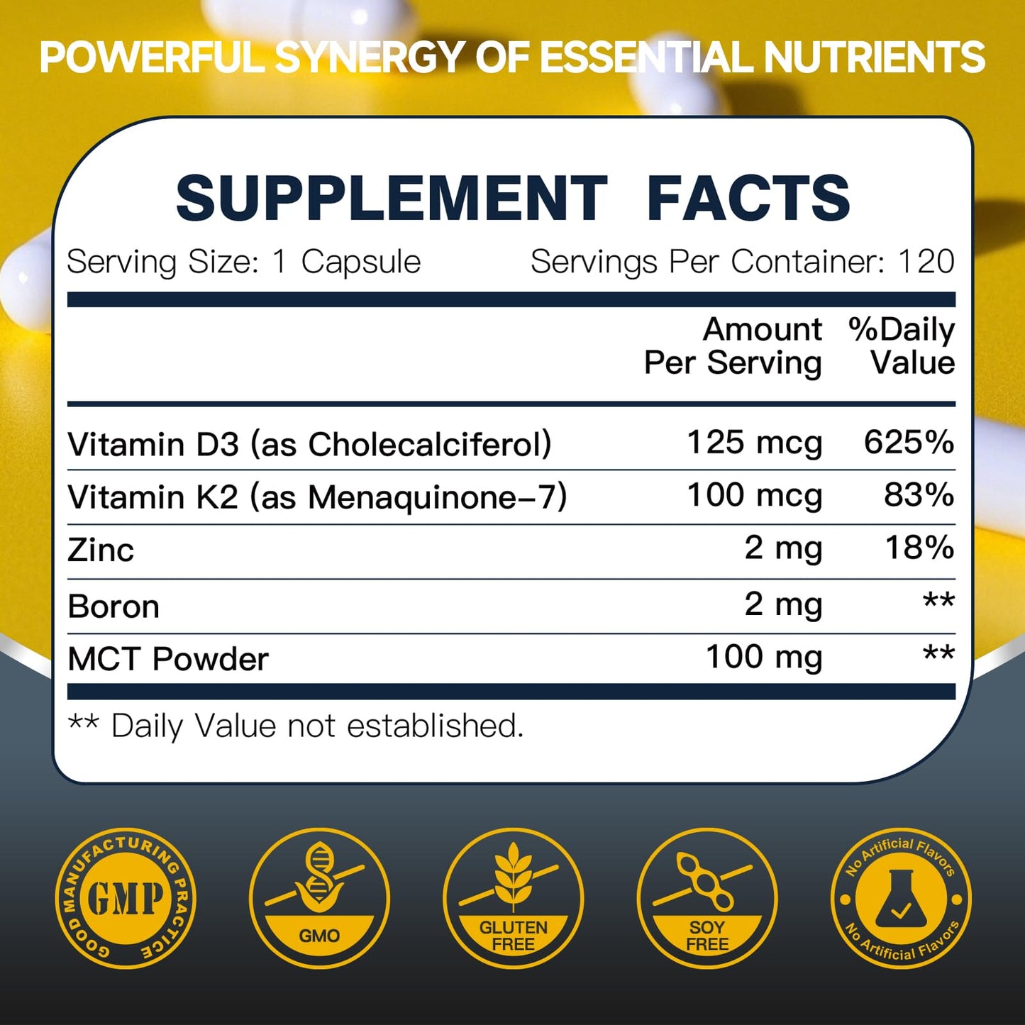 Detalle cápsulas vitamina d3 k2 veganas drfoster