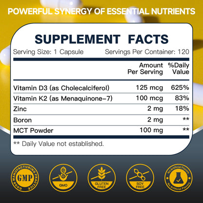 Detalle cápsulas vitamina d3 k2 veganas drfoster