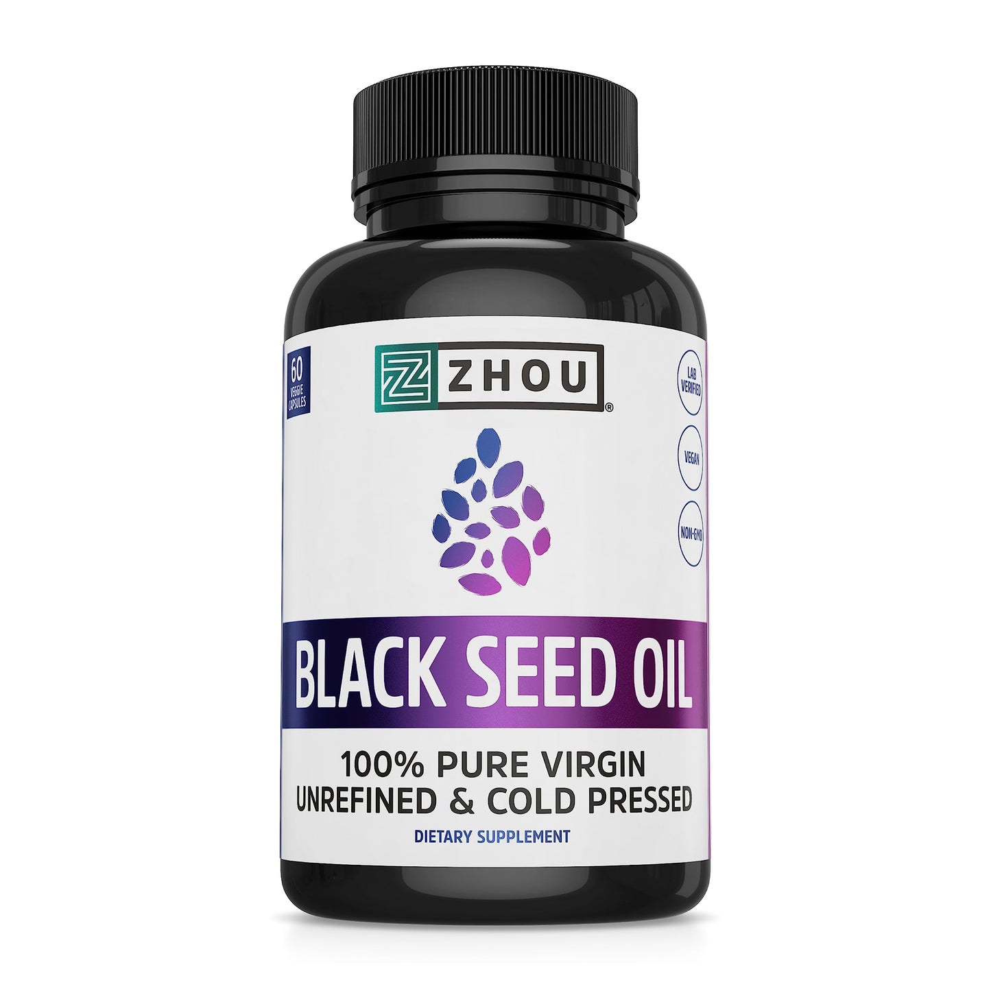 Detalle cápsulas con vitamina D3 K2 y aceite de semilla negra Zhou