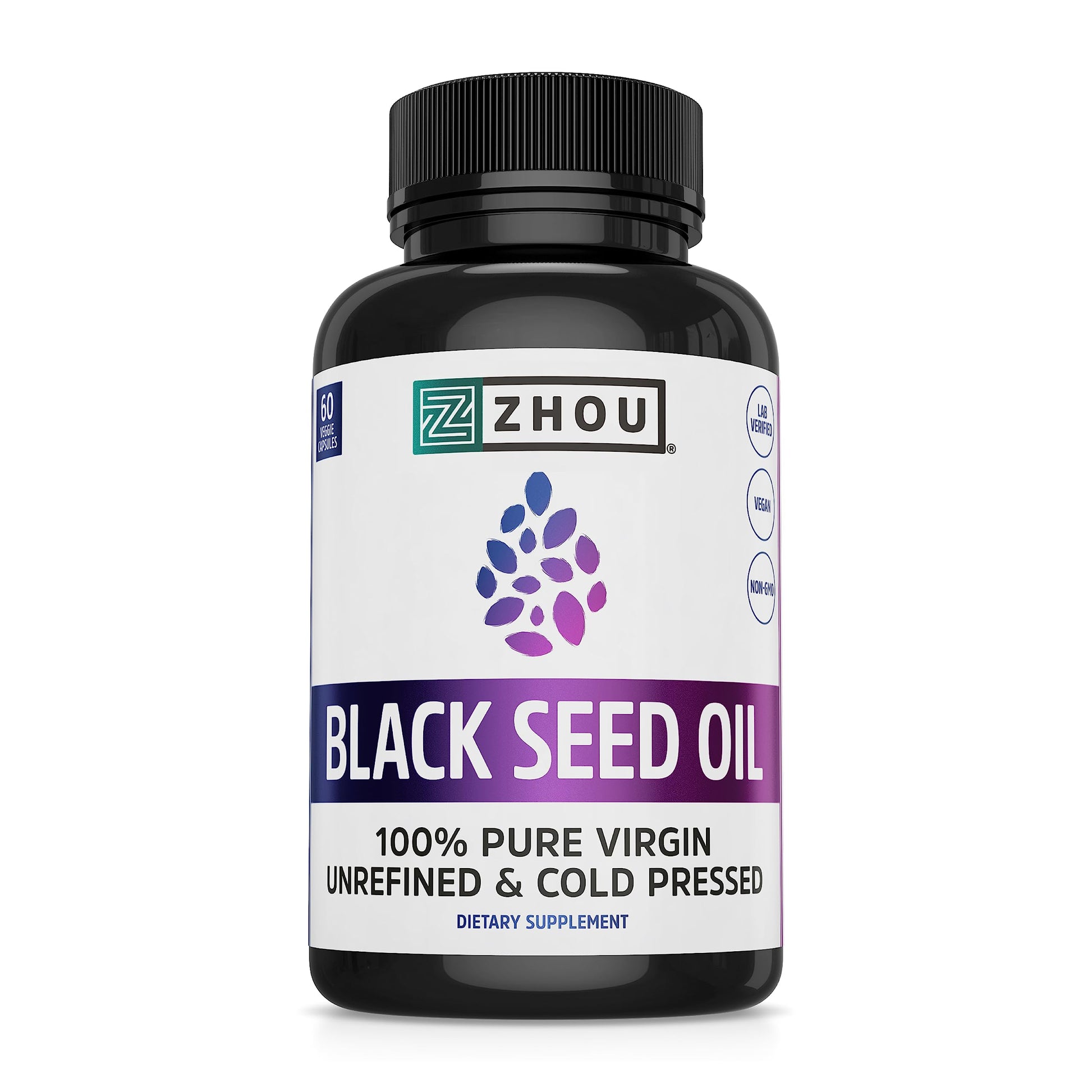 Detalle cápsulas con vitamina D3 K2 y aceite de semilla negra Zhou