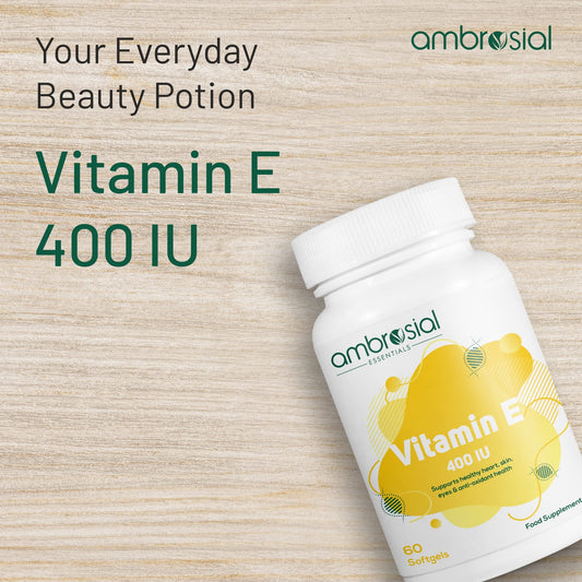 Detalle de las cápsulas blandas de Vitamina E 400UI Ambrosial