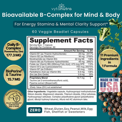 Detalle cápsulas Vytanutra Plus B vitamina B complex