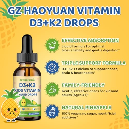 Detalle del contenido gotas vitamina D3 K2 GZ HAOYUAN