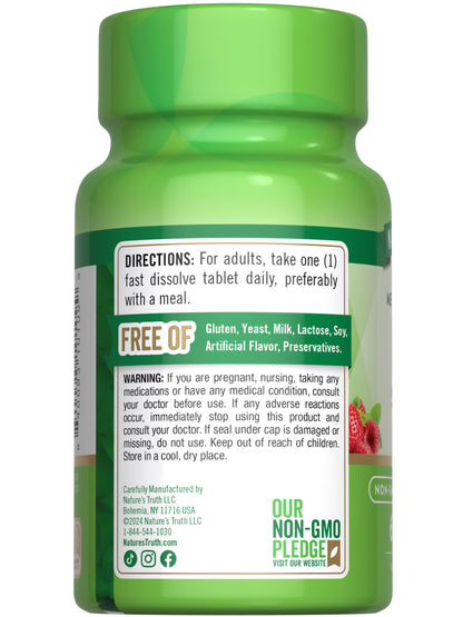 Detalle empaque Nature's Truth vitamina B12 berry natural