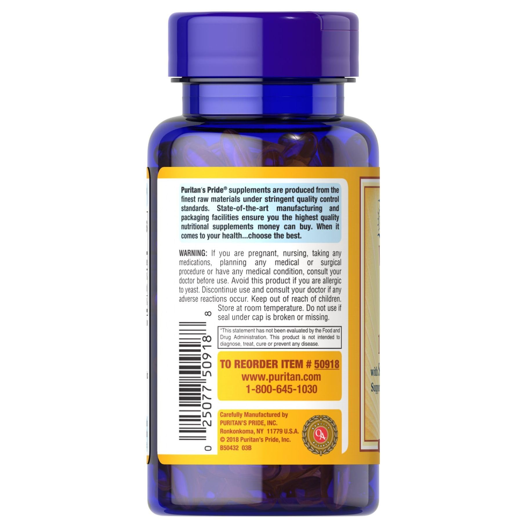 Detalle envase Puritan's Pride Vitamina E