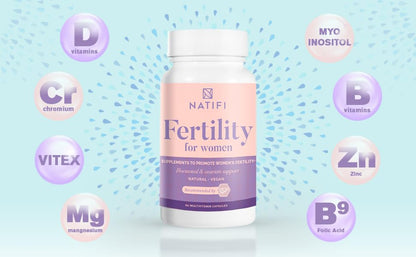 Detalle etiqueta cápsulas Natifi vitaminas prenatales