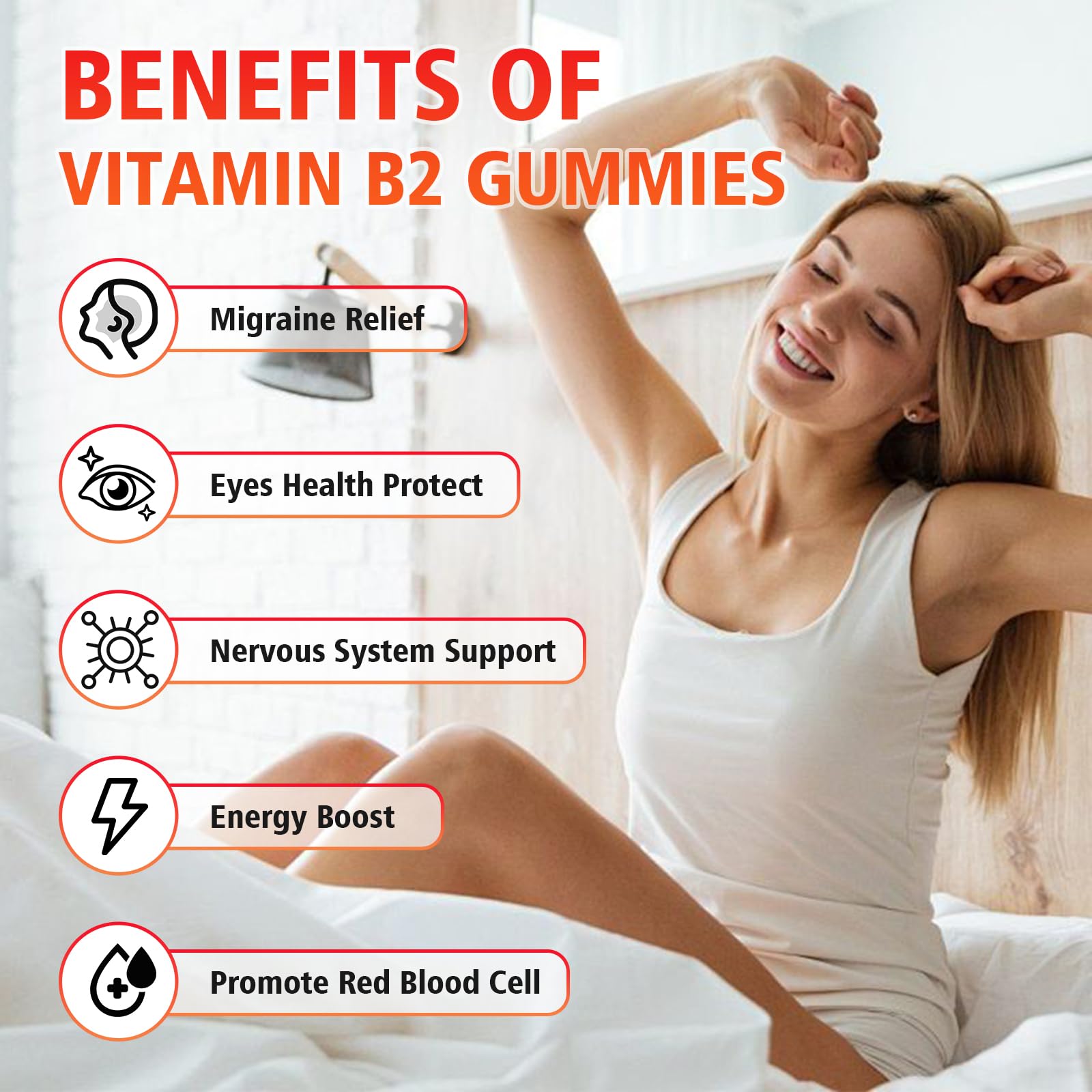 Detalle etiqueta gomitas vitamina B2 riboflavina 400mg