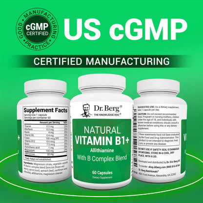 Detalle etiqueta ingredientes Dr. Berg vitaminas B