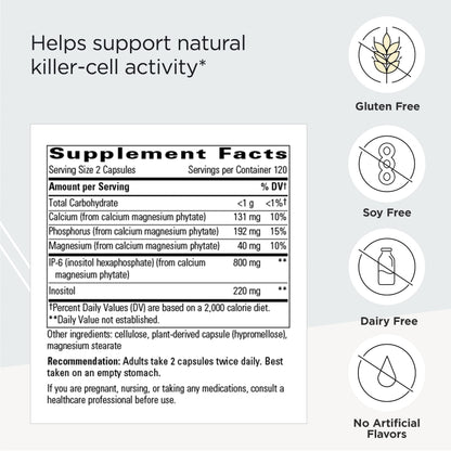 Detalle etiqueta Integrative Therapeutics Cellular Forte IP-6 Inositol