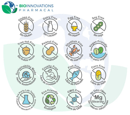 Detalle etiqueta posterior BioInnovations Pharmacal complejo B6